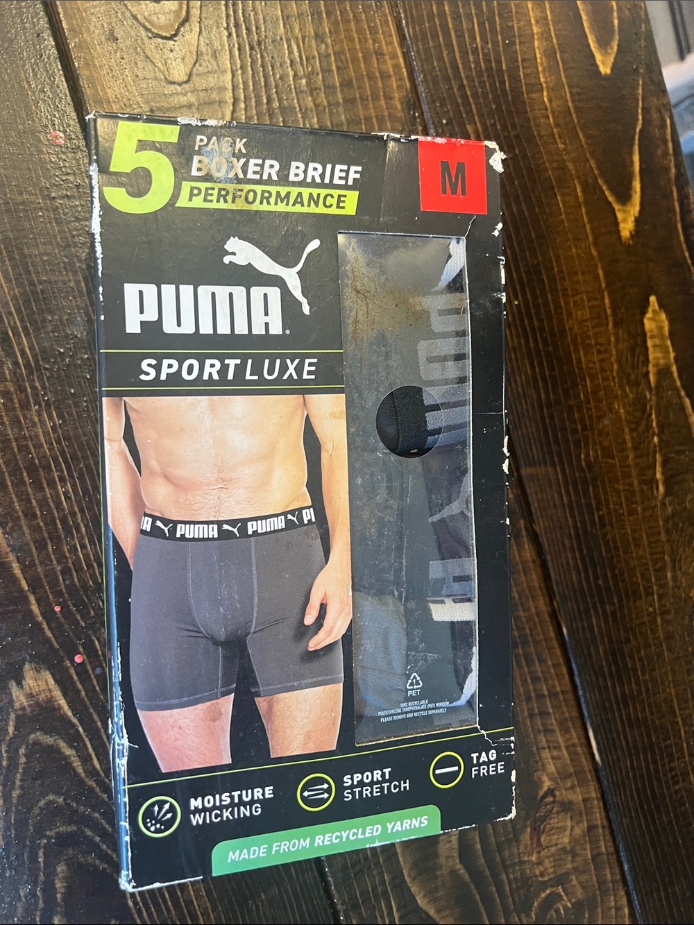 Puma Sportluxe Black Boxer Briefs - Black